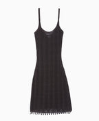 Robe longueur genoux en maille ajourée