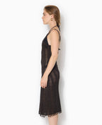 Robe longueur genoux en maille ajourée