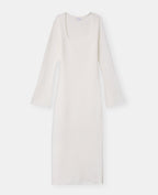 Robe longue en maille avec manches flare