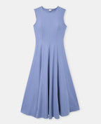 Robe longue sans manches en maille stretch