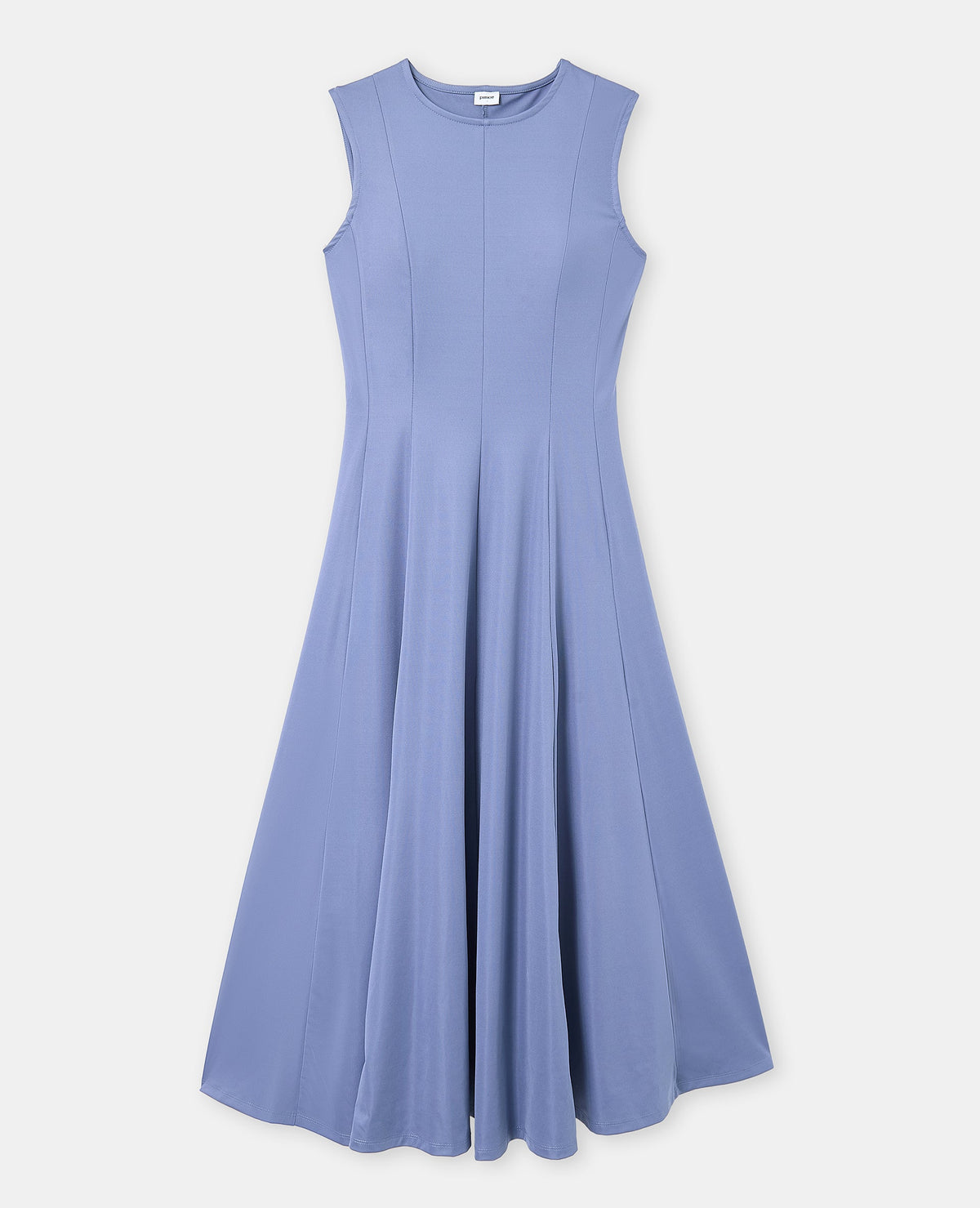 Robe longue sans manches en maille stretch