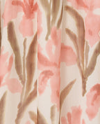Robe courte en voile avec volants et motifs fleurs