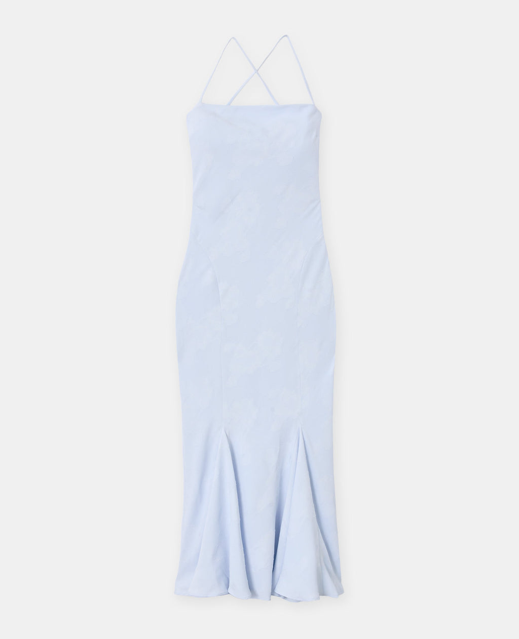 Robe longue évasée effet sirène avec bretelles