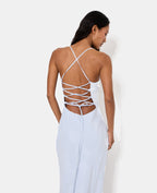 Robe longue évasée effet sirène avec bretelles
