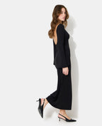 Robe longue dos nu avec manches flare