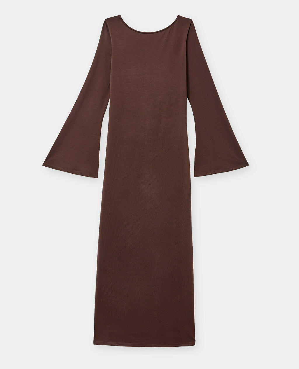 Robe longue dos nu avec manches flare