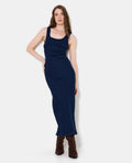 Robe longue et moulante en jean