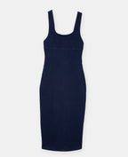 Robe longue et moulante en jean