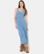 Robe longue et moulante en jean