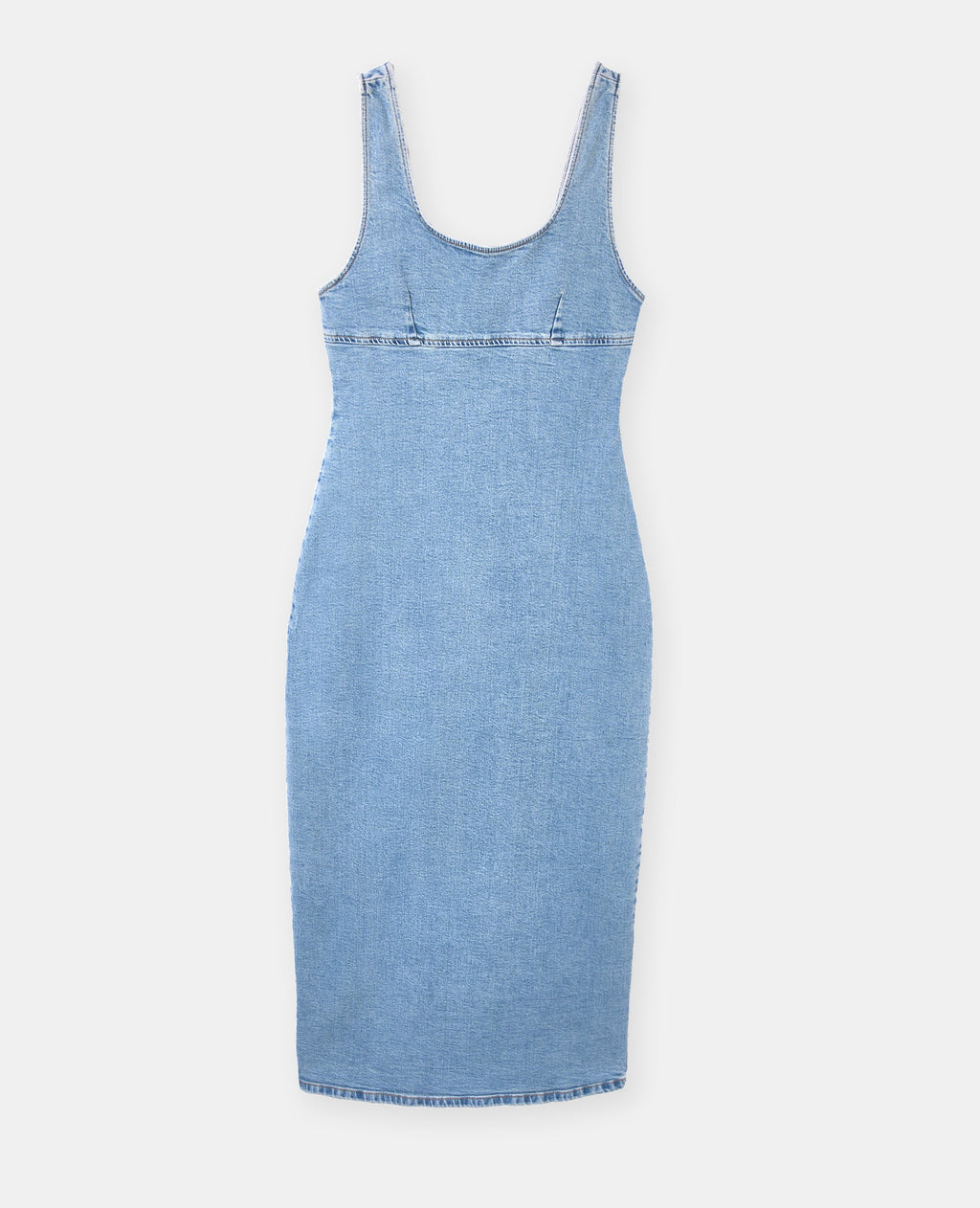 Robe longue et moulante en jean