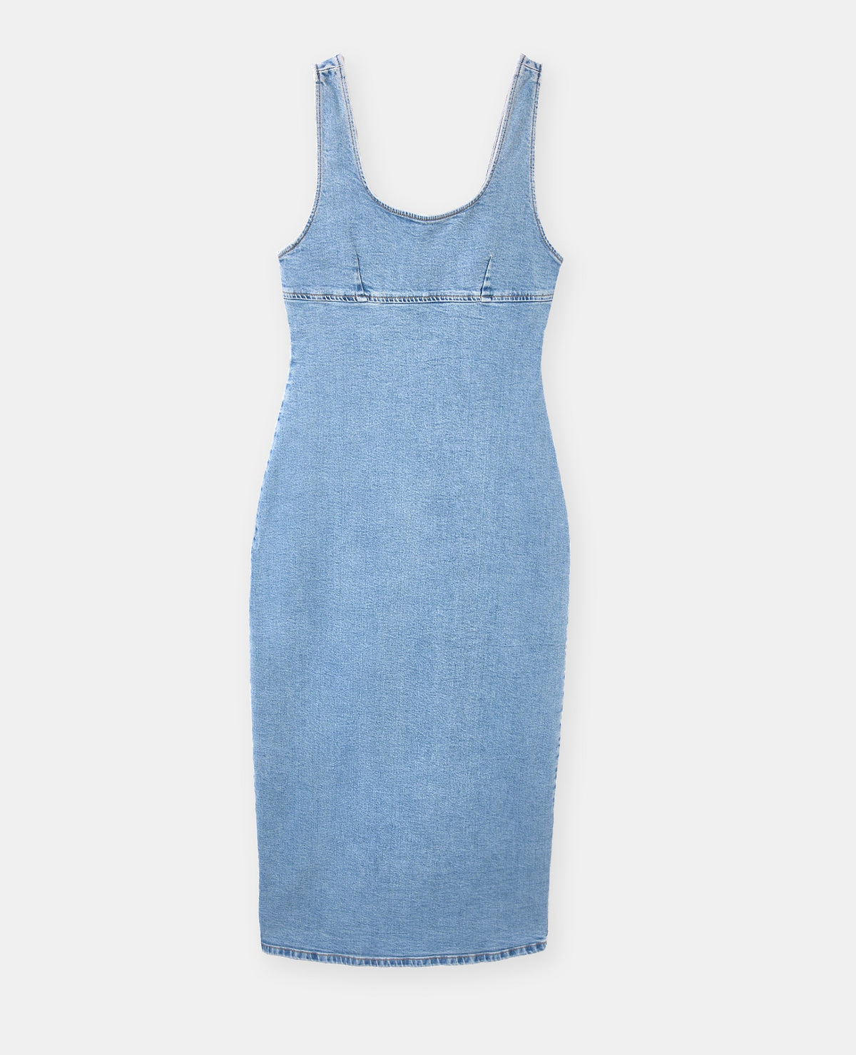 Robe longue et moulante en jean