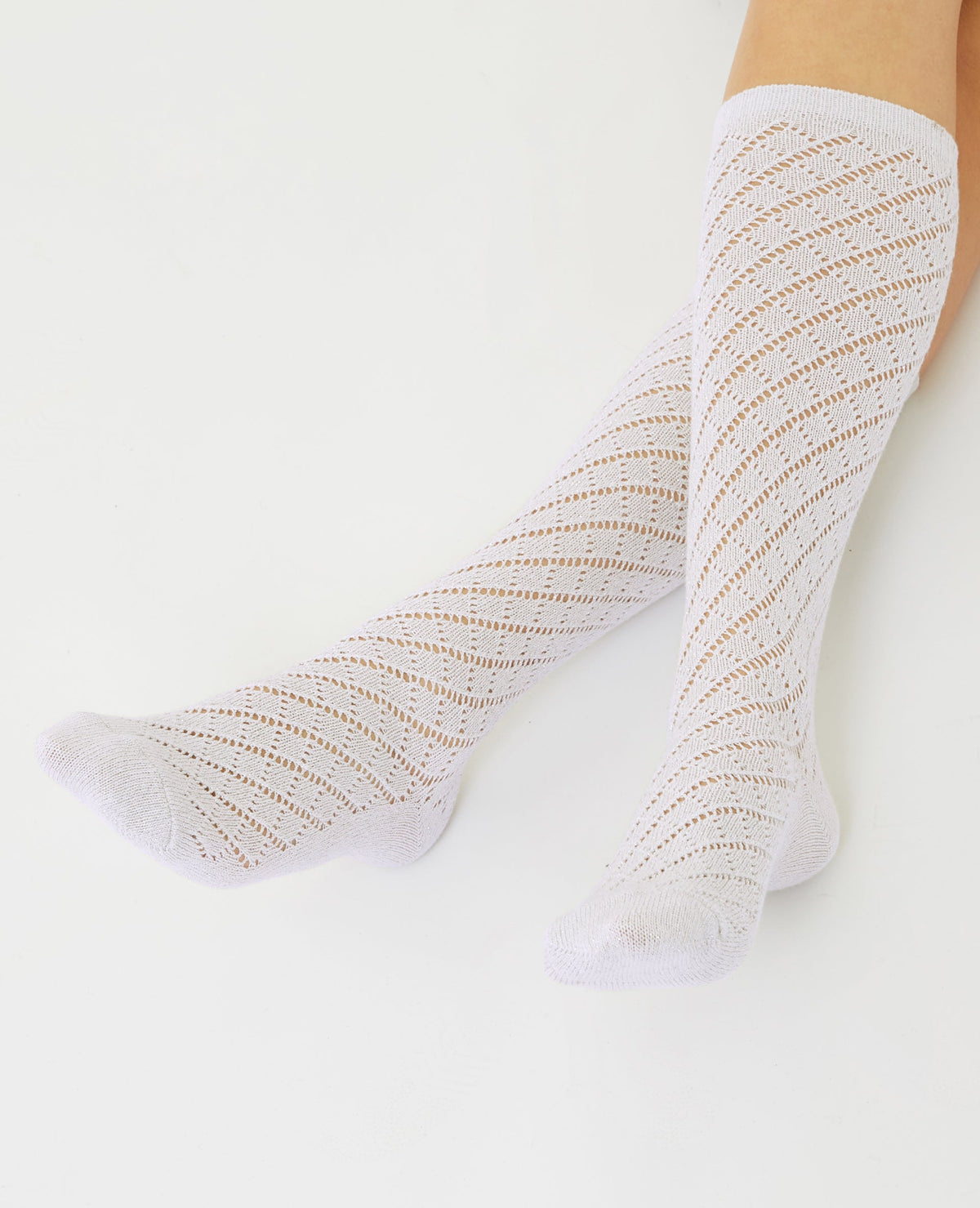 Paires de chaussettes hautes avec fils lurex
