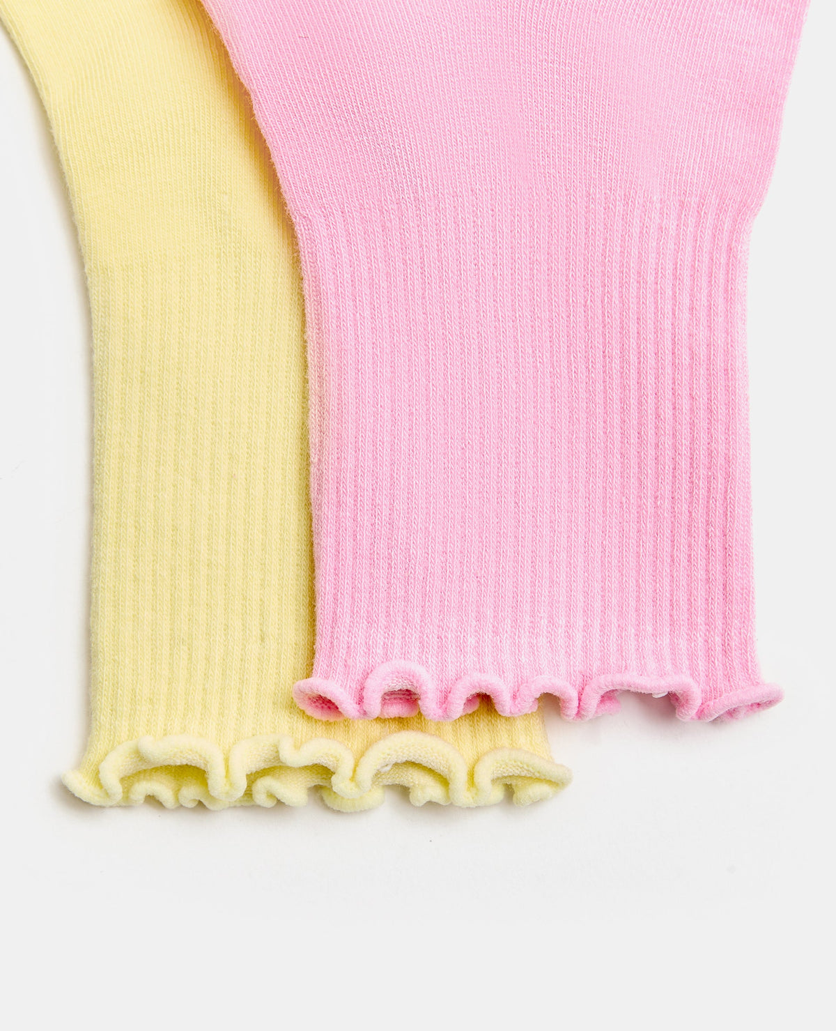 Lot de 2 paires de chaussettes avec finitions ondulées