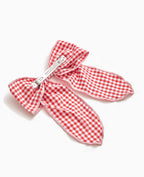 Barrette avec grand nœud vichy