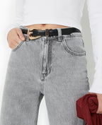 Ceinture fine en simili cuir