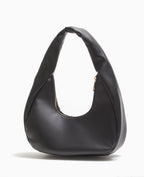 Sac demi-lune en simili tressé