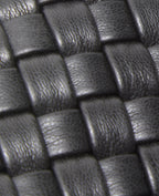 Sac demi-lune en simili tressé