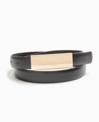 Ceinture fine avec boucle rectangulaire