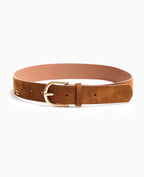Ceinture aspect suédine avec petits clous