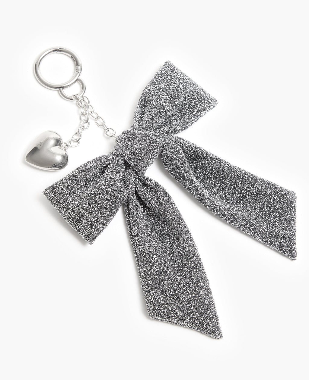 Déco de sac nœud silver et cœur