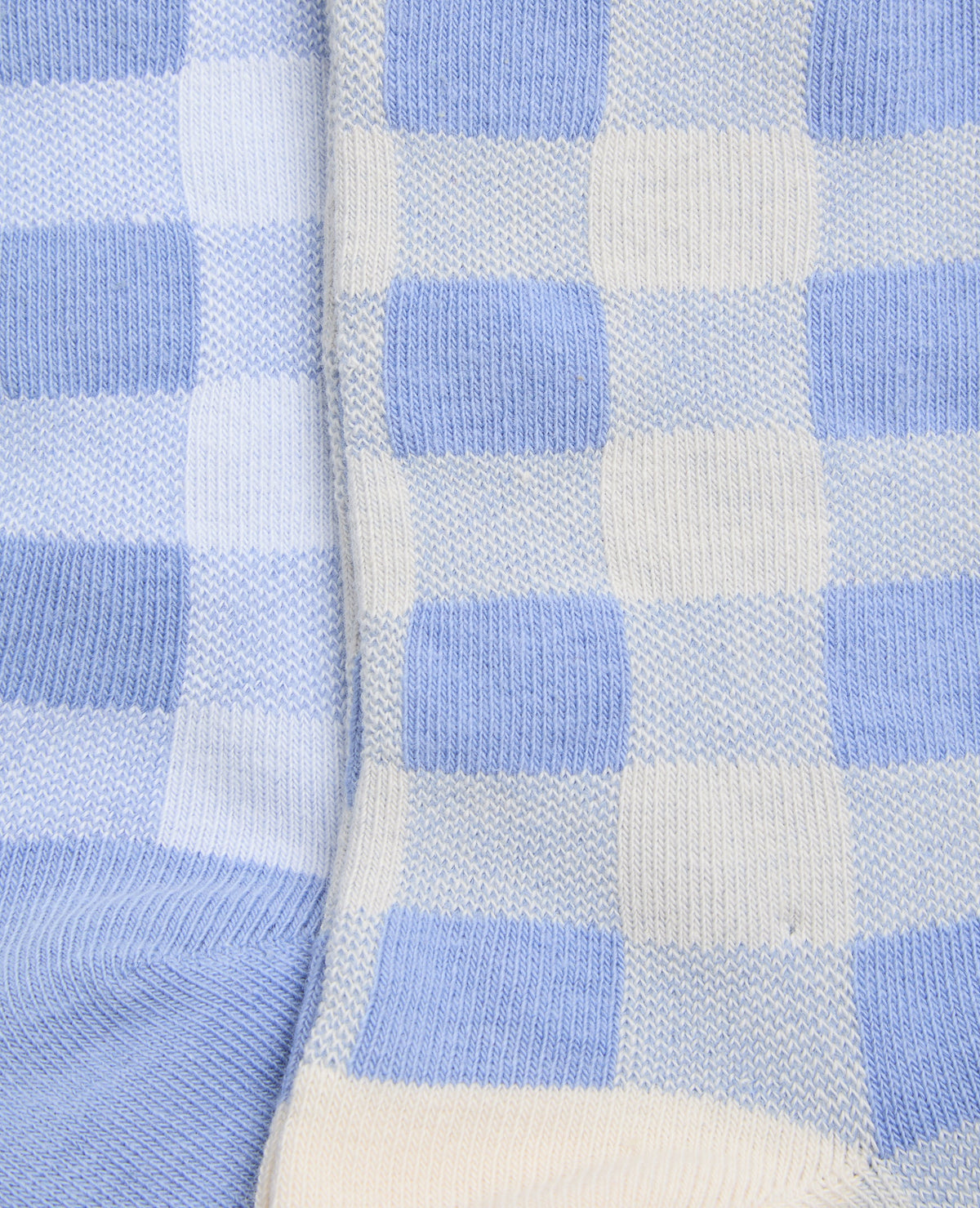 Lot de 2 paires de chaussettes à carreaux bords ondulés