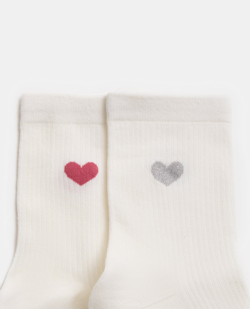 Lot de 2 paires de chaussettes avec cœur