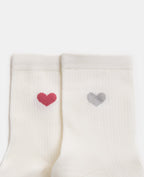 Lot de 2 paires de chaussettes avec cœur