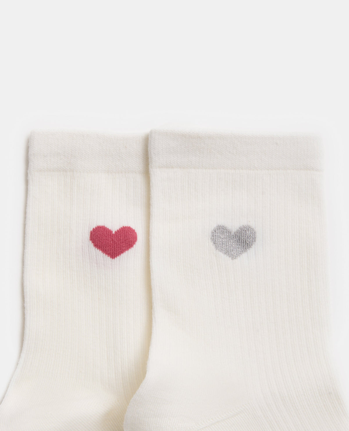 Lot de 2 paires de chaussettes avec cœur