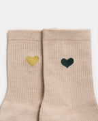 Lot de 2 paires de chaussettes avec cœur
