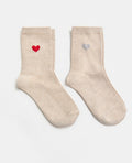 Lot de 2 paires de chaussettes avec cœurs