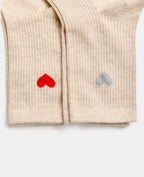 Lot de 2 paires de chaussettes avec cœurs
