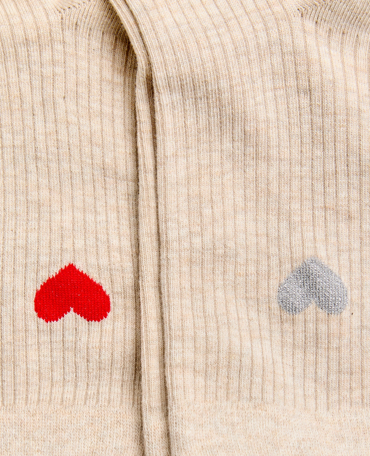 Lot de 2 paires de chaussettes avec cœurs