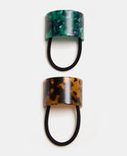 Lot de 2 élastiques avec déco façon écaille