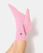 Chaussettes hautes avec oursons brodés