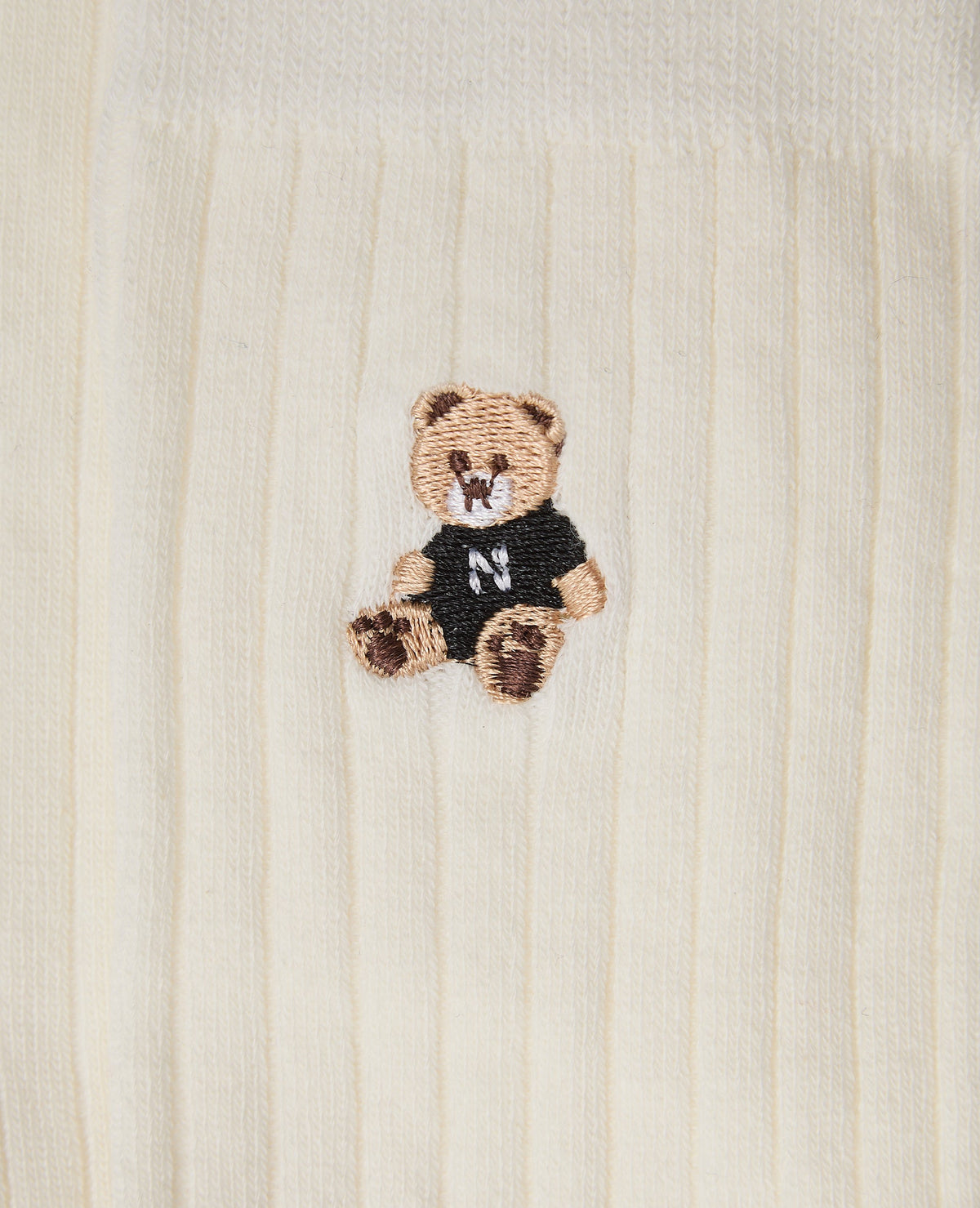 Paire de chaussettes avec broderie ourson