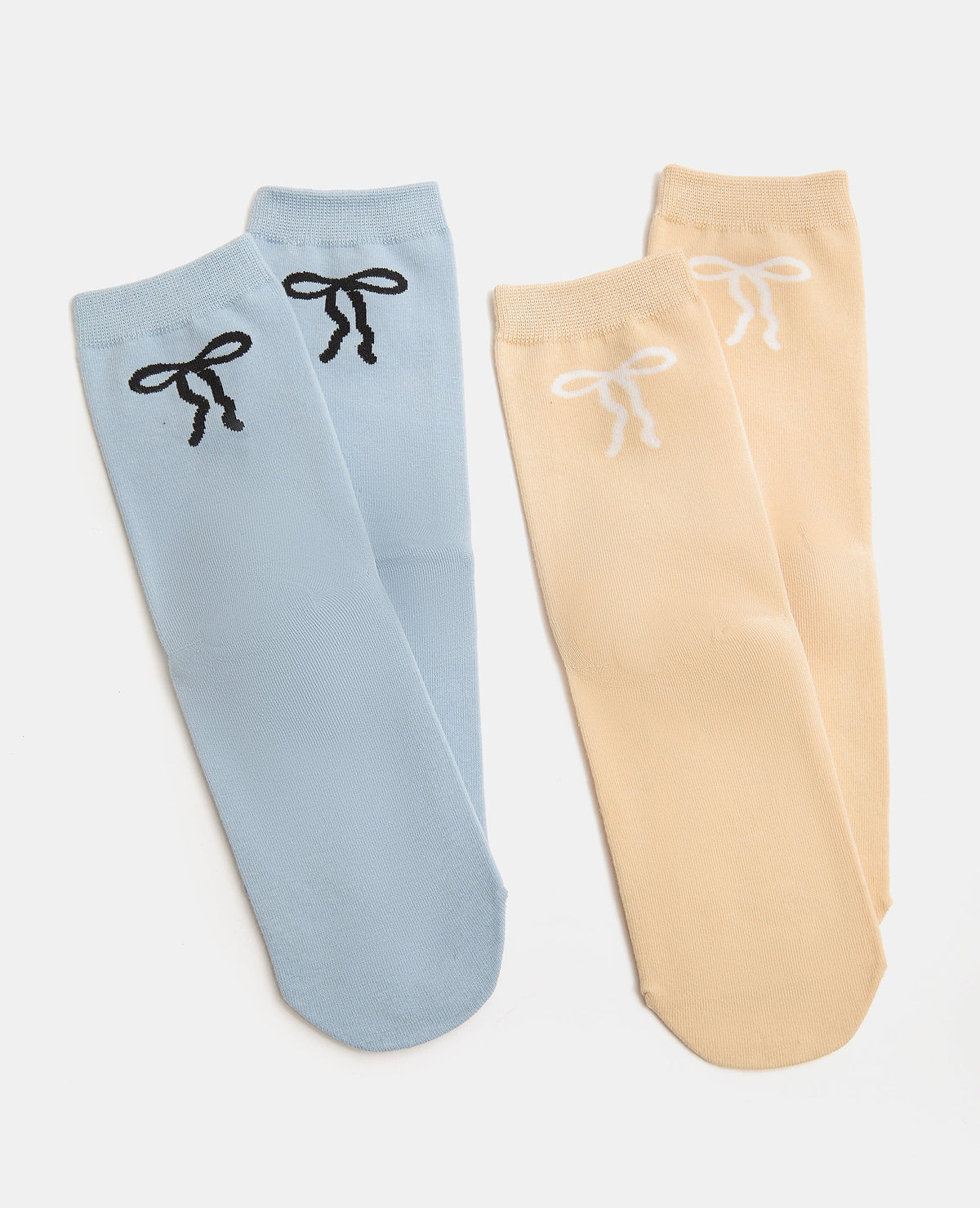 Lot de 2 paires de chaussettes avec nœud