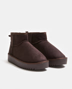 Bottes courtes fourrées en suédine
