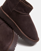 Bottes courtes fourrées en suédine