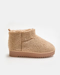 Boots courtes en sherpa avec semelles crantées
