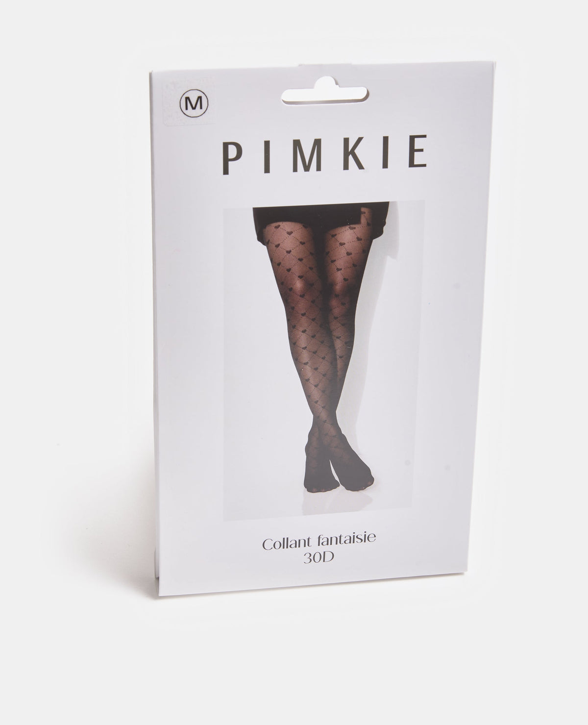 Paire de collants avec croisillons et cœurs