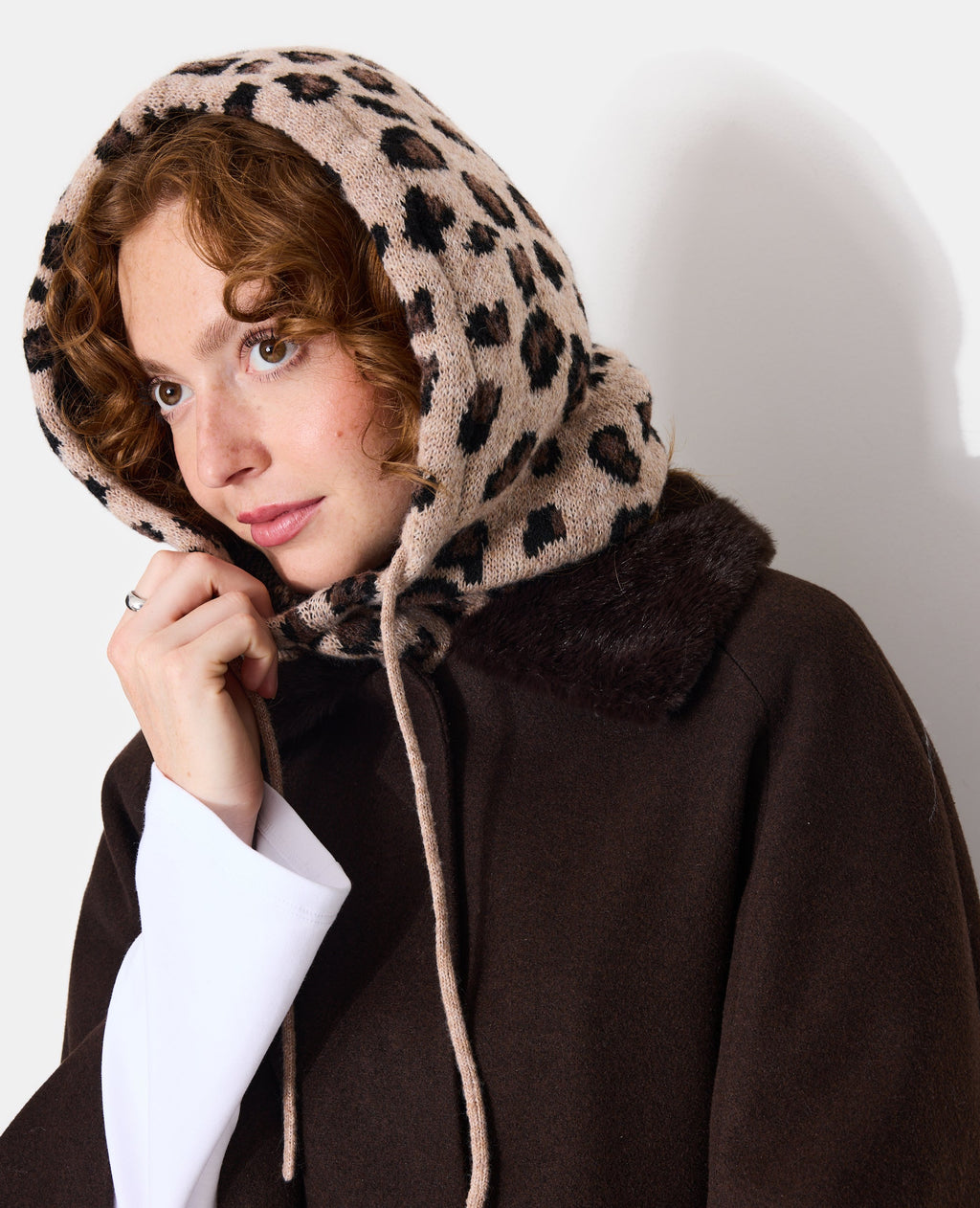 Cagoule motif léopard