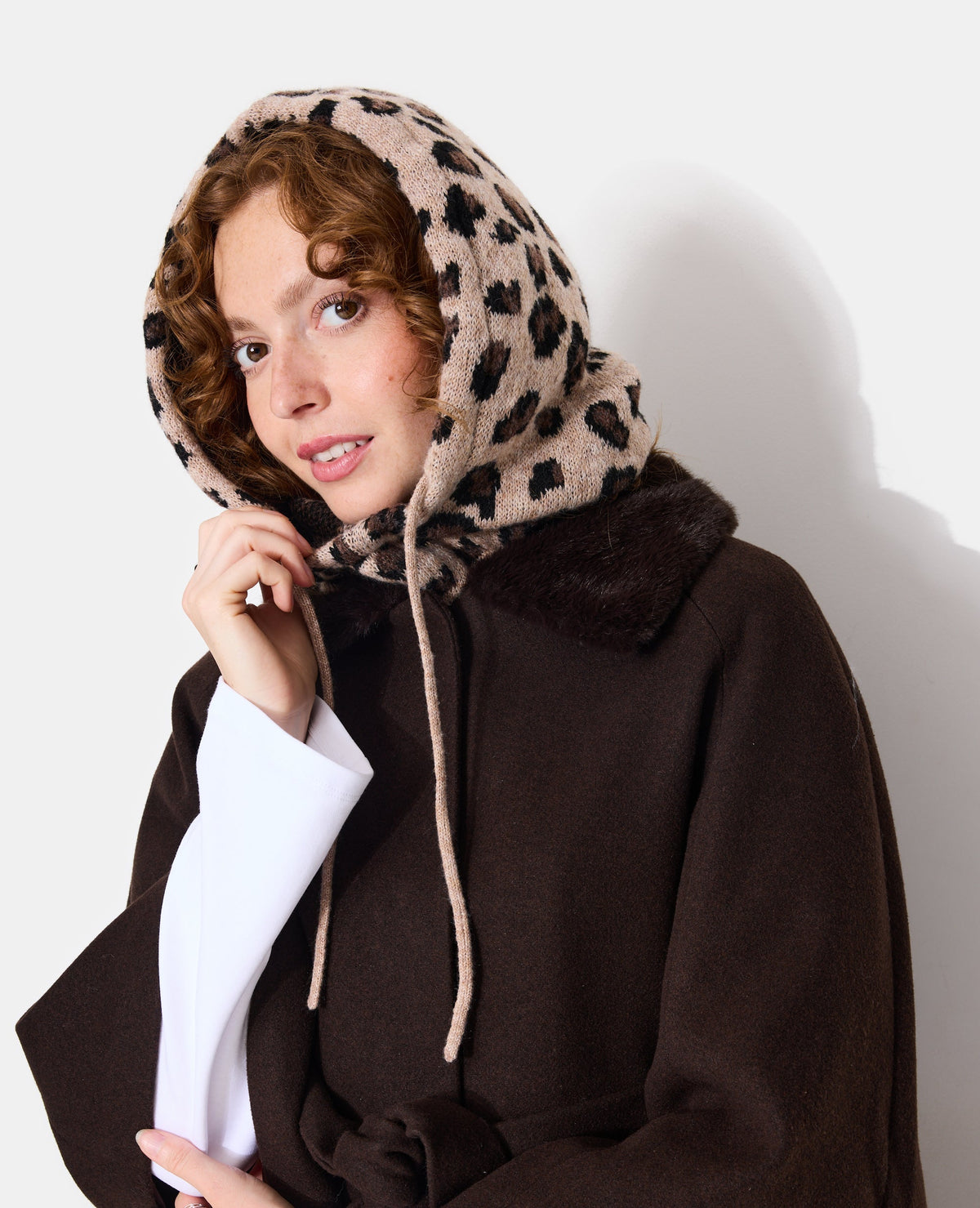 Cagoule motif léopard