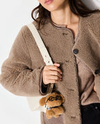 Porte-clés ou déco de sac avec chien à lunettes