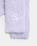 Paire de chaussettes en maille fluffy avec coeur