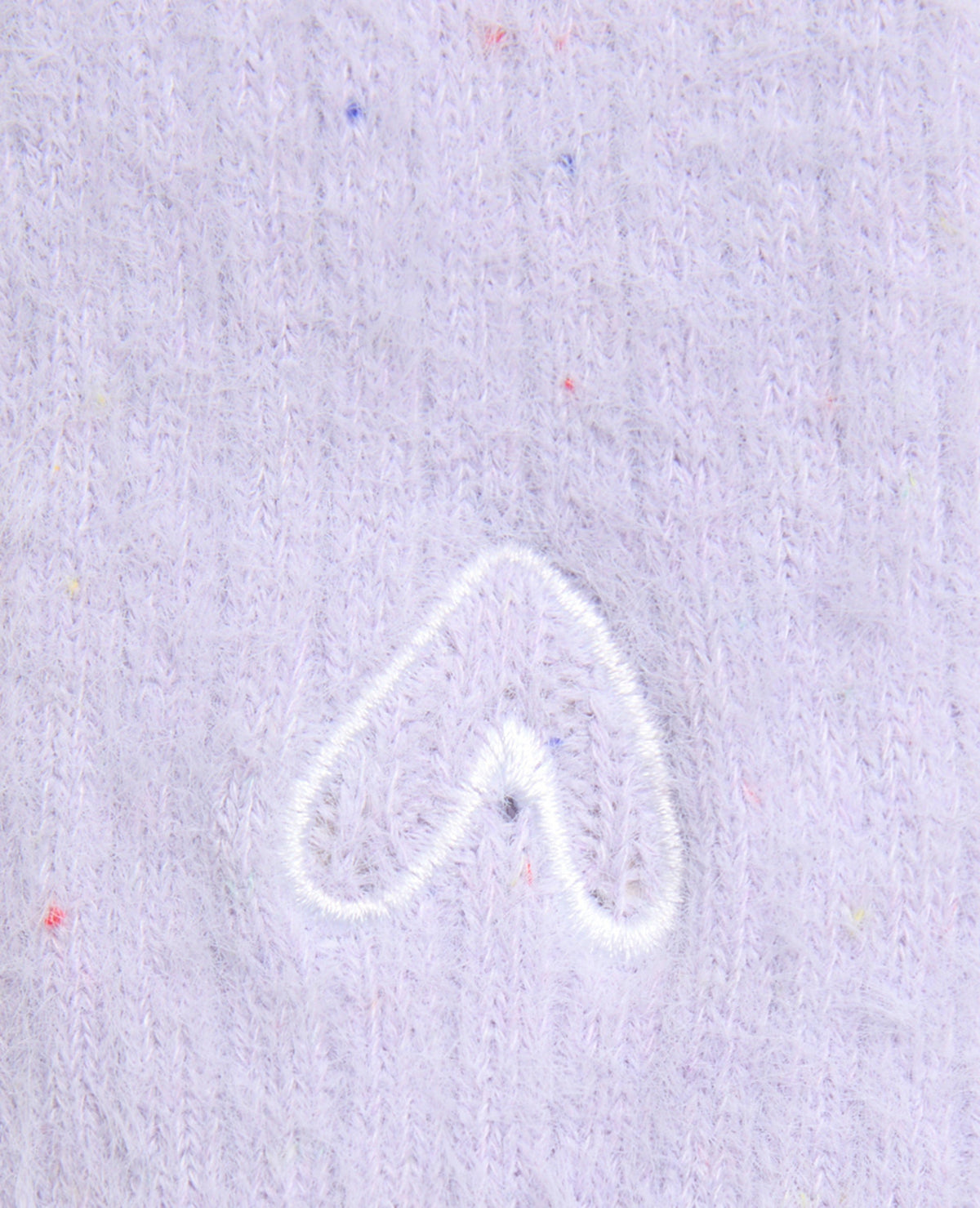 Paire de chaussettes en maille fluffy avec coeur