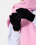 Paire de gants en maille chenille