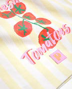 Tote bag en toile rayée avec tomates