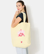 Tote bag en toile avec fleur orchidée
