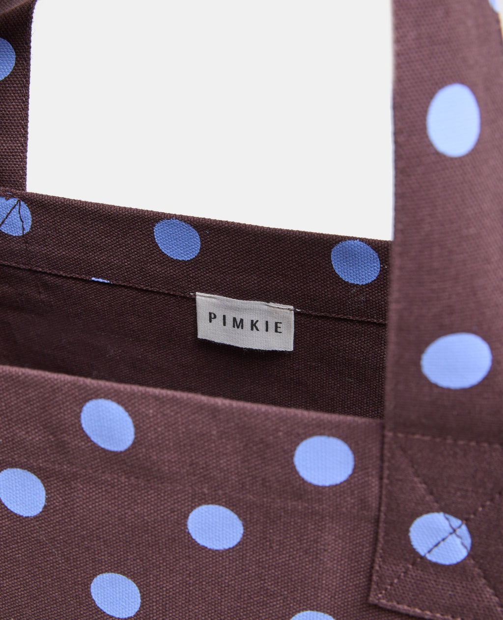 Tote bag en toile motif pois