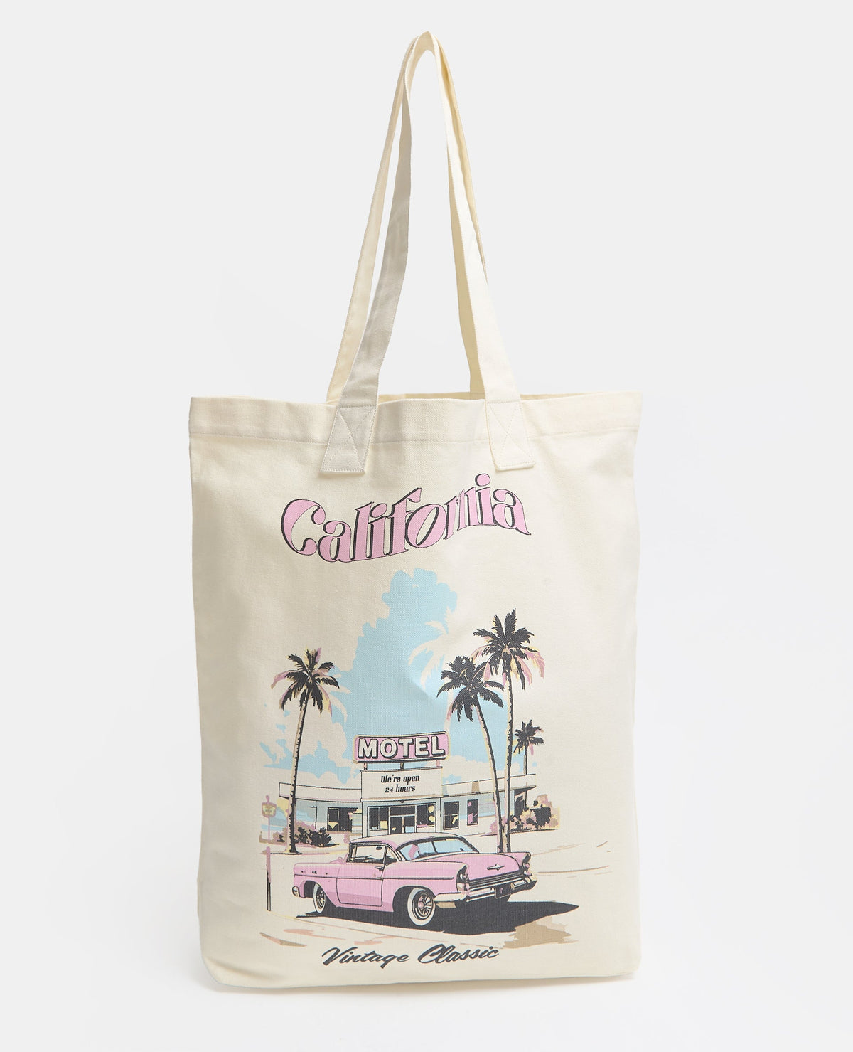 Tote bag en toile avec motifs California